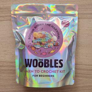 NEW Woobles Learn to Crochet Kit Boogie Bjorn the Narwhal Beginner Craft Gift